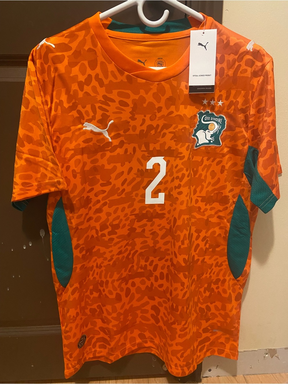 Yan Diomande 2026 World Cup Côte d'Ivoire/Ivory Coast Orange Football Jersey #2